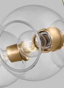 CODYN CONTEMPORARY 5-LIGHT INDOOR DIMMABLE MEDIUM CHANDELIER IN SATIN BRASS GOLD FINISH WITH CLEAR GLASS SHADES 