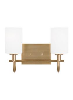 18W LED 2-Lights 10in. Wall Sconce in Satin Brass