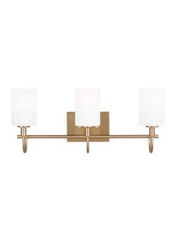 3?Light 23.9in. Vanity Sconce in Satin Brass