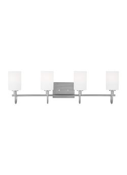 9W 4-Light Medium E-26 Vanity Fixture in Brushed Nickel