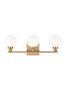 60W 3-Light Bi-Pin G9 Vanity Fixture in Satin Brass