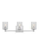 FULTON MODERN 3-LIGHT INDOOR DIMMABLE BATH VANITY WALL SCONCE IN CHROME FINISH 
