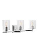 FULTON MODERN 3-LIGHT INDOOR DIMMABLE BATH VANITY WALL SCONCE IN CHROME FINISH 