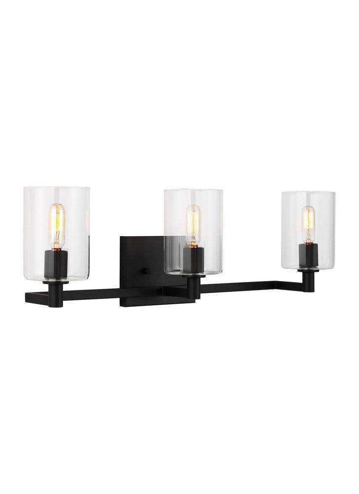 FULTON MODERN 3-LIGHT INDOOR DIMMABLE BATH VANITY WALL SCONCE IN BRUSHED NICKEL SILVER FINISH 