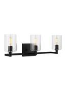 FULTON MODERN 3-LIGHT INDOOR DIMMABLE BATH VANITY WALL SCONCE IN BRUSHED NICKEL SILVER FINISH 