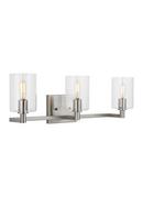 FULTON MODERN 3-LIGHT INDOOR DIMMABLE BATH VANITY WALL SCONCE IN SATIN BRASS GOLD FINISH 
