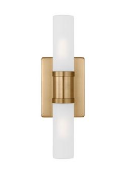 40W 2-Light Medium E-26 Vanity Fixture in Satin Brass