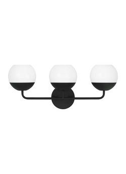 60W 3-Light Medium E-26 Vanity Fixture in Midnight Black
