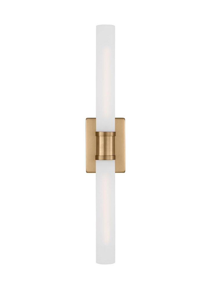 Visual Comfort & Co. Studio Satin Brass 60W 2-Light Medium E-26 Vanity Fixture 