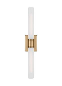 60W 2-Light Medium E-26 Vanity Fixture in Satin Brass