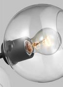 Visual Comfort & Co. Studio Midnight Black 75W 3-Light Medium E-26 Semi-Flush Mount Ceiling Fixture 