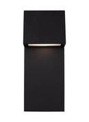 ROCHA MODERN 1-LIGHT LED OUTDOOR MEDIUM WALL LANTERN IN BLACK FINISH WITH SATIN-ETCHED GLASS PANEL 