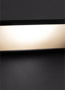 ROCHA MODERN 1-LIGHT LED OUTDOOR MEDIUM WALL LANTERN IN BLACK FINISH WITH SATIN-ETCHED GLASS PANEL 