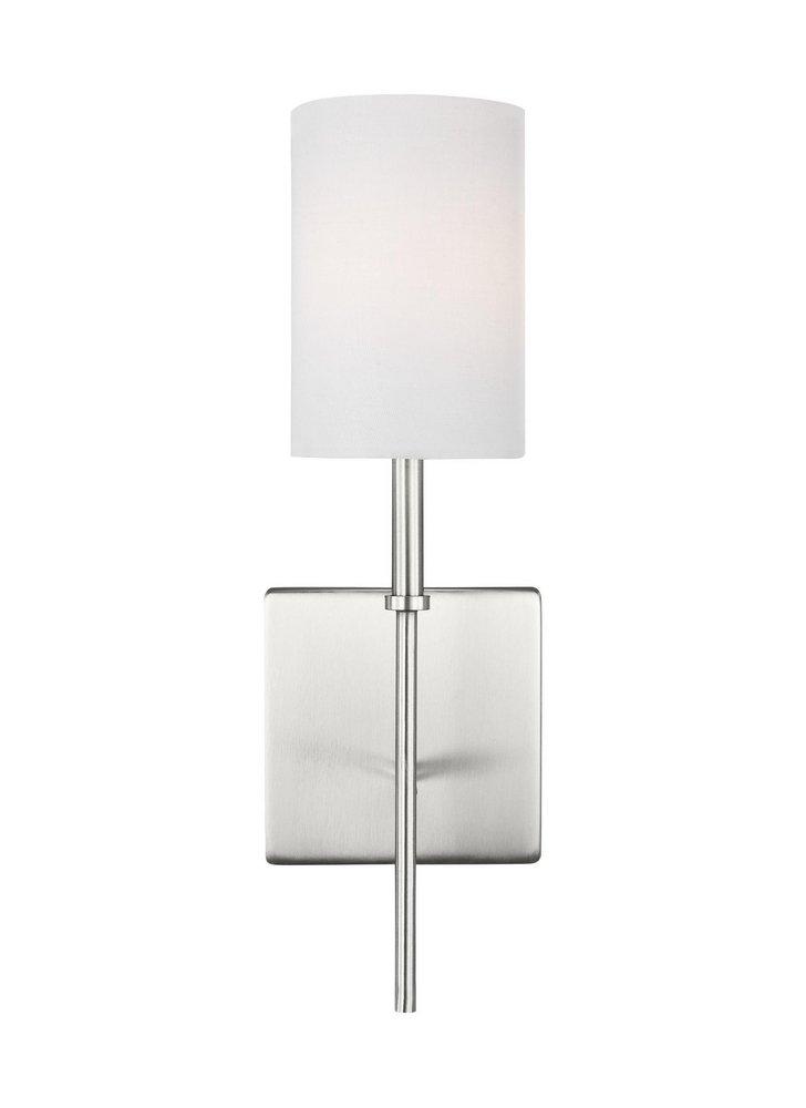Visual Comfort & Co. Studio Brushed Nickel 60W 1-Light Candelabra E-12 Vanity Fixtures 