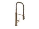 KOHLER Vibrant Brushed Bronze Single Handle Pull Out Kitchen Faucet 