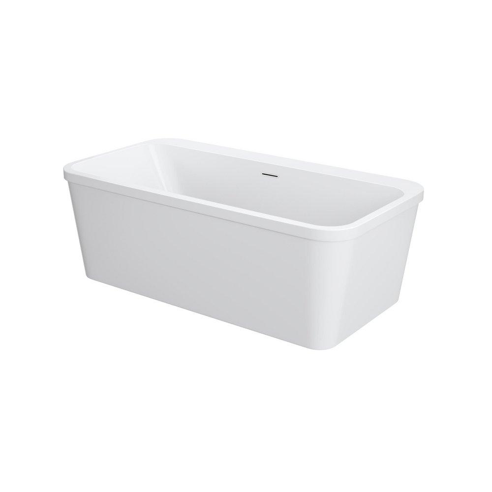 66 x 34 in. Freestanding Bathtub with Center Drain in White 