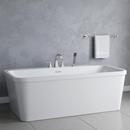 66 x 34 in. Freestanding Bathtub with Center Drain in White 