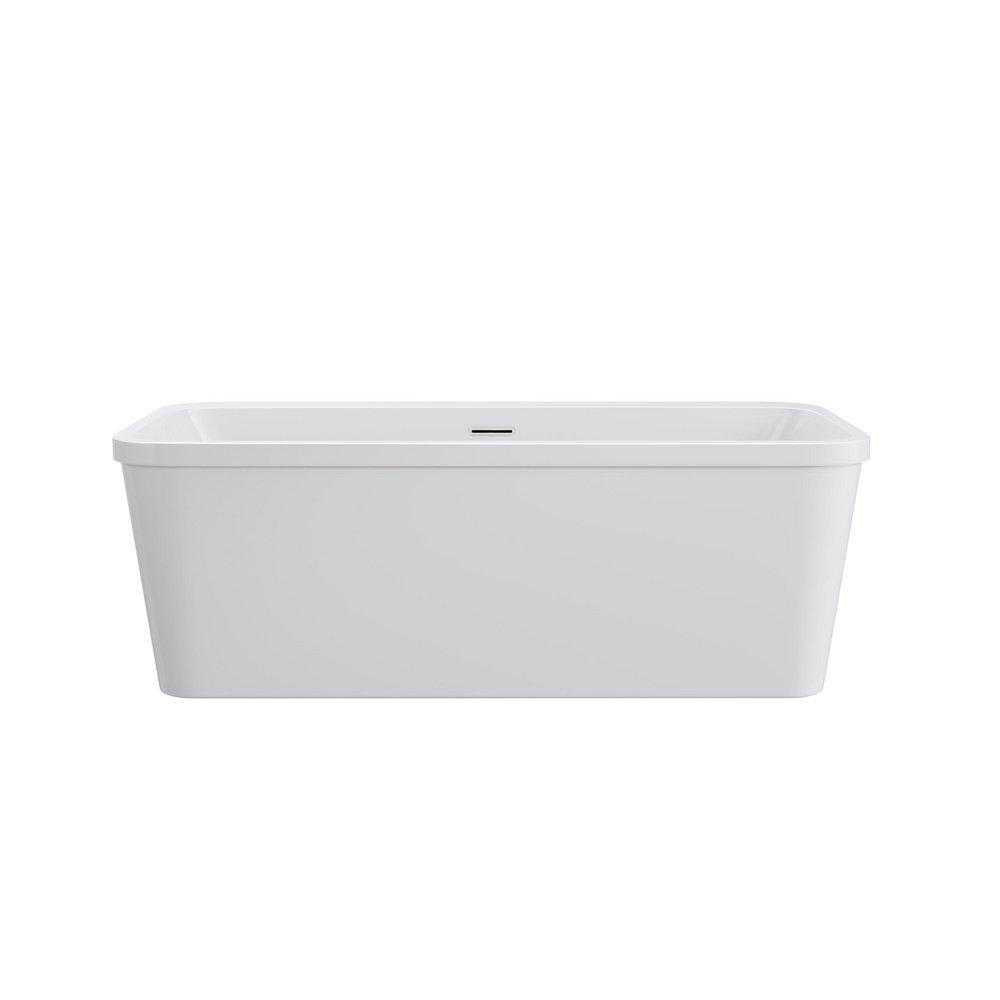 66 x 34 in. Freestanding Bathtub with Center Drain in White 