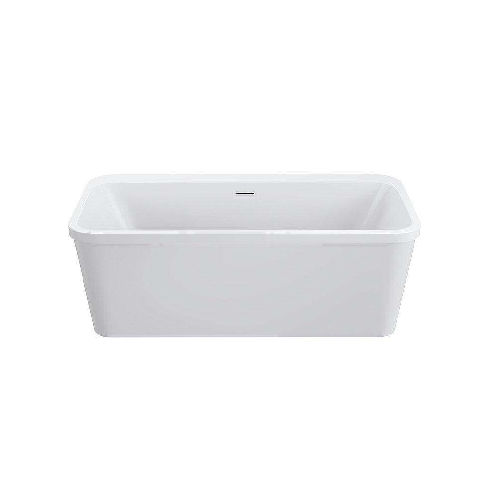 66 x 34 in. Freestanding Bathtub with Center Drain in White 