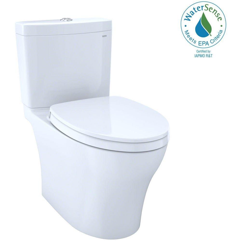 0.9/1.28 gpf Elongated Two Piece Toilet in Cotton 