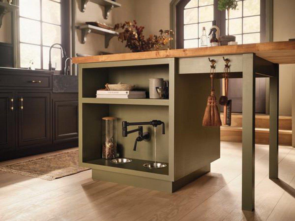 Brizo Matte Black Two Handle Lever Pot Filler 