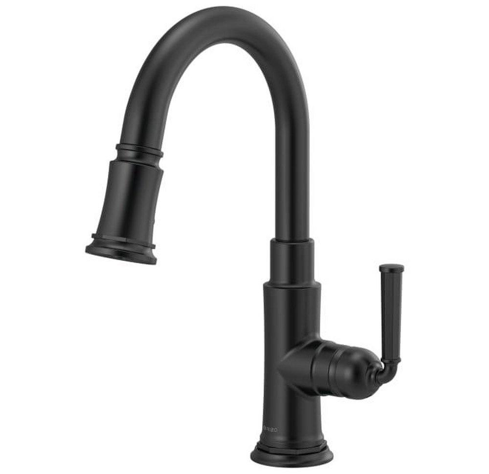 Brizo Matte Black Single Handle Pull Down Bar Faucet 