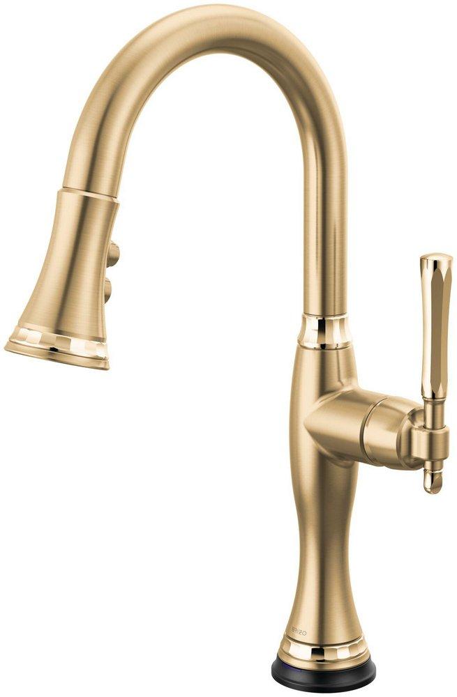 Brizo Brilliance&reg; Luxe Gold&trade;/Brilliance&reg; Polished Gold Single Handle Pull Down Kitchen Faucet 