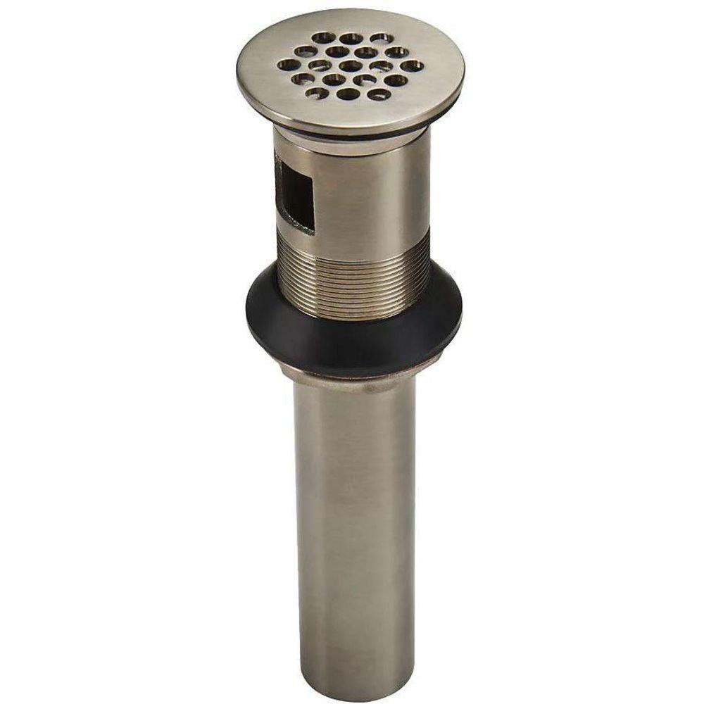 Grid Strainer with Overflow in Brushed Nickel 