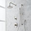 Two Handle Single Function Shower System Set in Brushed Nickel - 1/2 in. and 3/4 in. Valve Included 