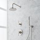 Two Handle Single Function Shower System Set in Brushed Nickel - 1/2 in. and 3/4 in. Valve Included