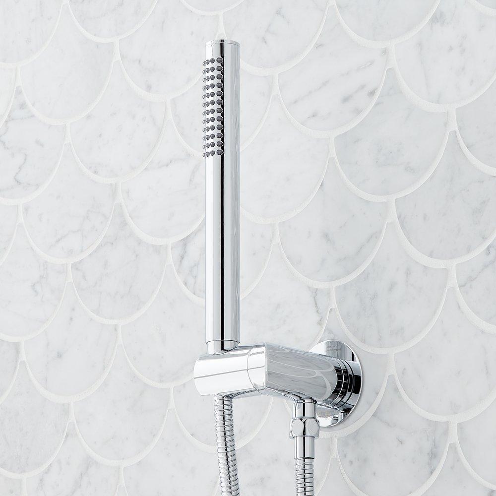 Three Handle Single Function Shower System Set in Polished Chrome - 3/4 in. Valves Included 