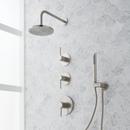 Three Handle Single Function Shower System Set in Brushed Nickel - 3/4 in. Valves Included