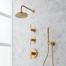 THERMOSTATIC SHOWER SYSTEM WITH HAND SHOWER - BRUSHED GOLD