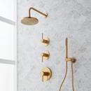 Thermostatic Shower System in Brushed Gold 