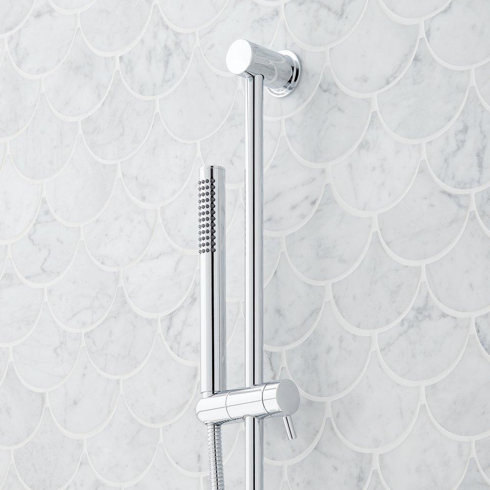 Three Handle Single Function Shower System Set in Polished Chrome - 3/4 in. Valves Included 