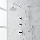 Three Handle Single Function Shower System in Chrome with Slide Bar and Hand Shower