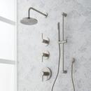 Three Handle Single Function Shower System Set in Brushed Nickel - 3/4 in. Valves Included 