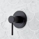 Three Handle Single Function Shower System Set in Matte Black - 3/4 in. Valves Included 