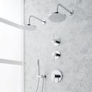 THERMOSTATIC SHOWER SYSTEM WITH DUAL SHOWERHEADS AND HAND SHOWER - CHROME