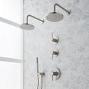 THERMOSTATIC SHOWER SYSTEM WITH DUAL SHOWERHEADS AND HAND SHOWER - BRUSHED NICKEL