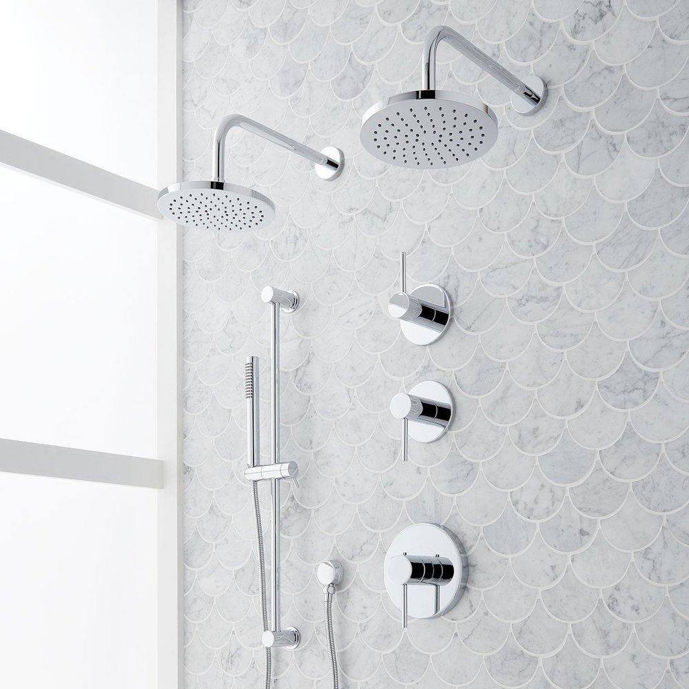 Thermostatic Shower System in Polished Chrome 