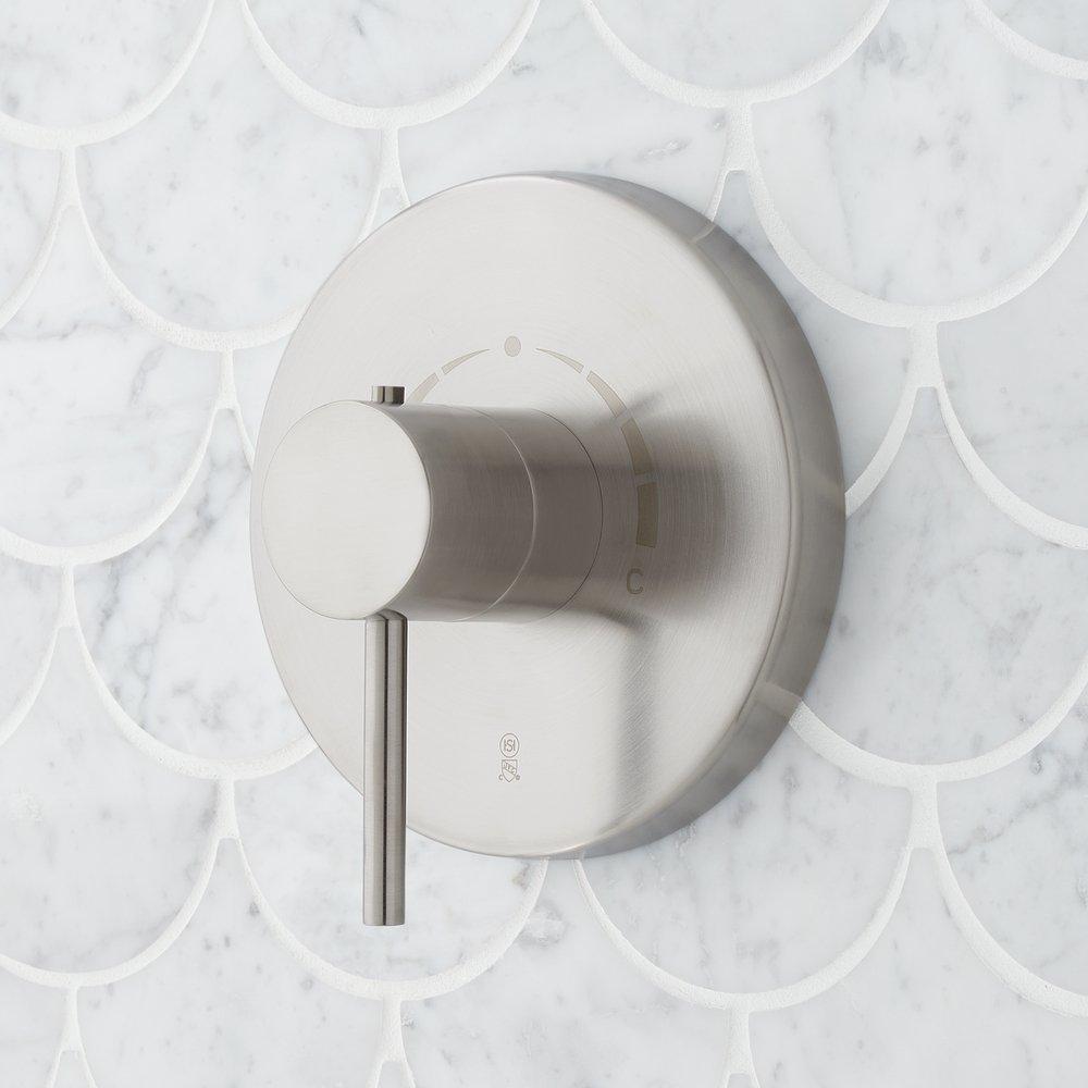 Thermostatic Shower System in Brushed Nickel 