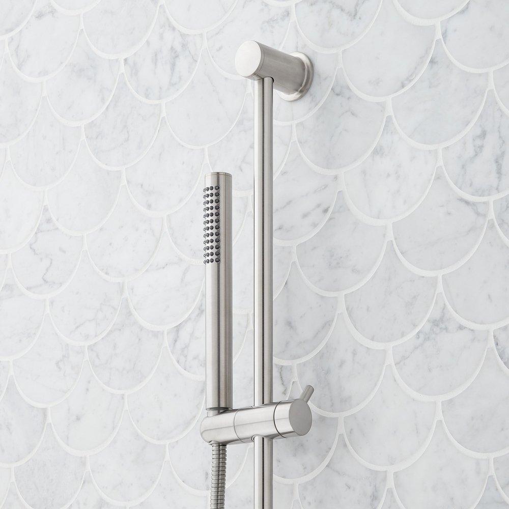 Thermostatic Shower System in Brushed Nickel 