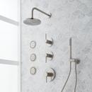 Three Handle Single Function Shower System Set in Brushed Nickel - 3/4 in. Valves Included