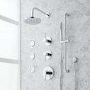 Three Handle Single Function Shower System Set in Polished Chrome - 3/4 in. Valves Included