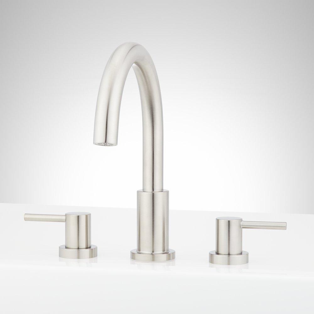 Two Handle Roman Tub Faucet Set in Brushed Nickel - Valve Included 