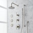 Three Handle Single Function Shower System Set in Brushed Nickel - 3/4 in. Valves Included