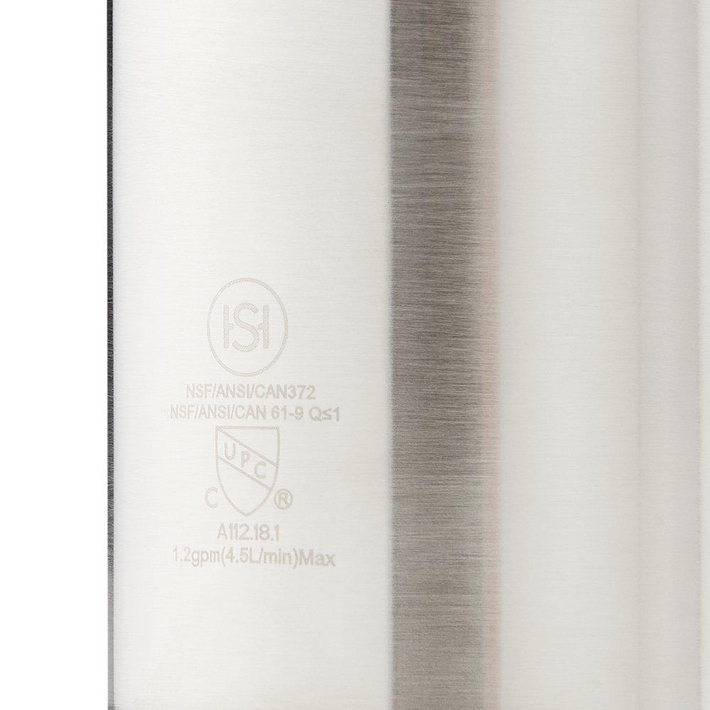 Single Handle Monoblock Bathroom Sink Faucet in Brushed Nickel 