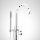Single Handle Floor Mount Filler Set in Polished Chrome - Valve Included 