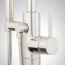 Signature Hardware Brushed Nickel Single Handle Floor Mount Filler Set - Valve Included 
